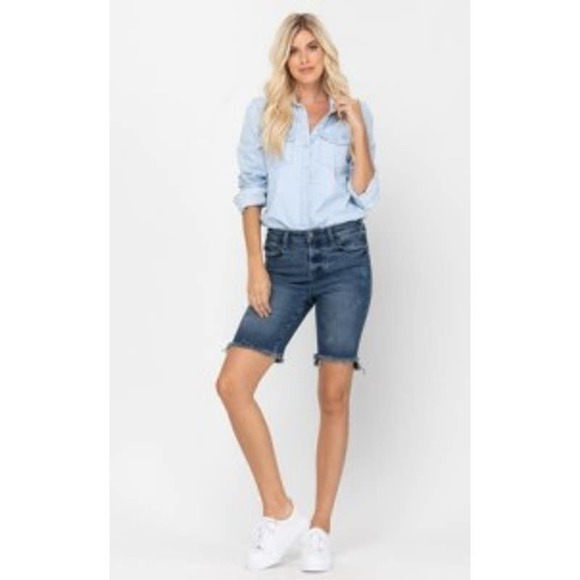 Judy Blue Shorts Judy Blue Jean Shorts Womens Plus Size Blue High